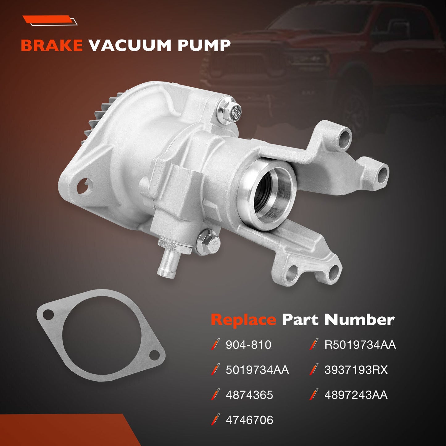 Gear Driven Vacuum Pump For Dodge 94-02 Ram 2500 3500 5.9L Cummins Diesel 904810