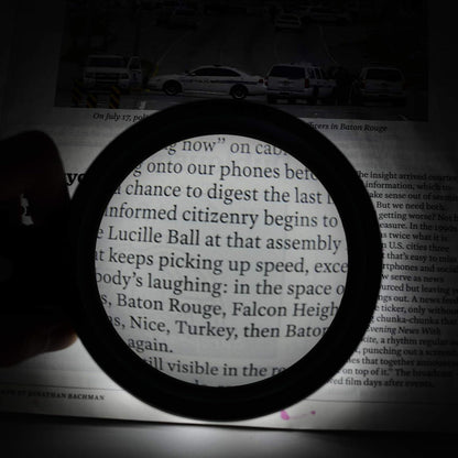 Magnifying Glass with Light, 10X Handheld Large Magnifying Glass 12 LED Illumina