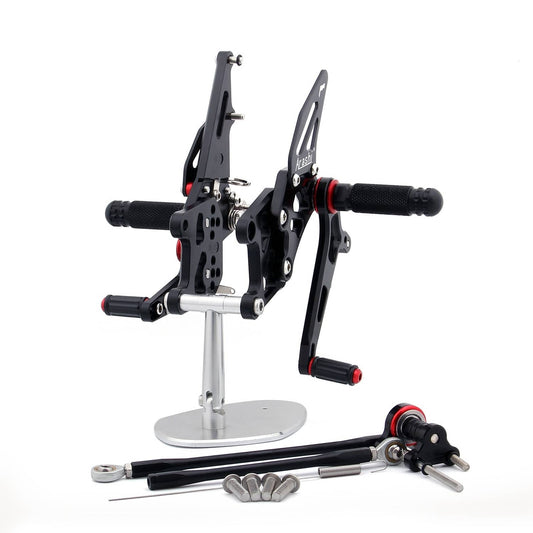 Solid Spare Rearset Rear set Fit For Honda CBR600RR CBR 600 RR 2007-2008 Black