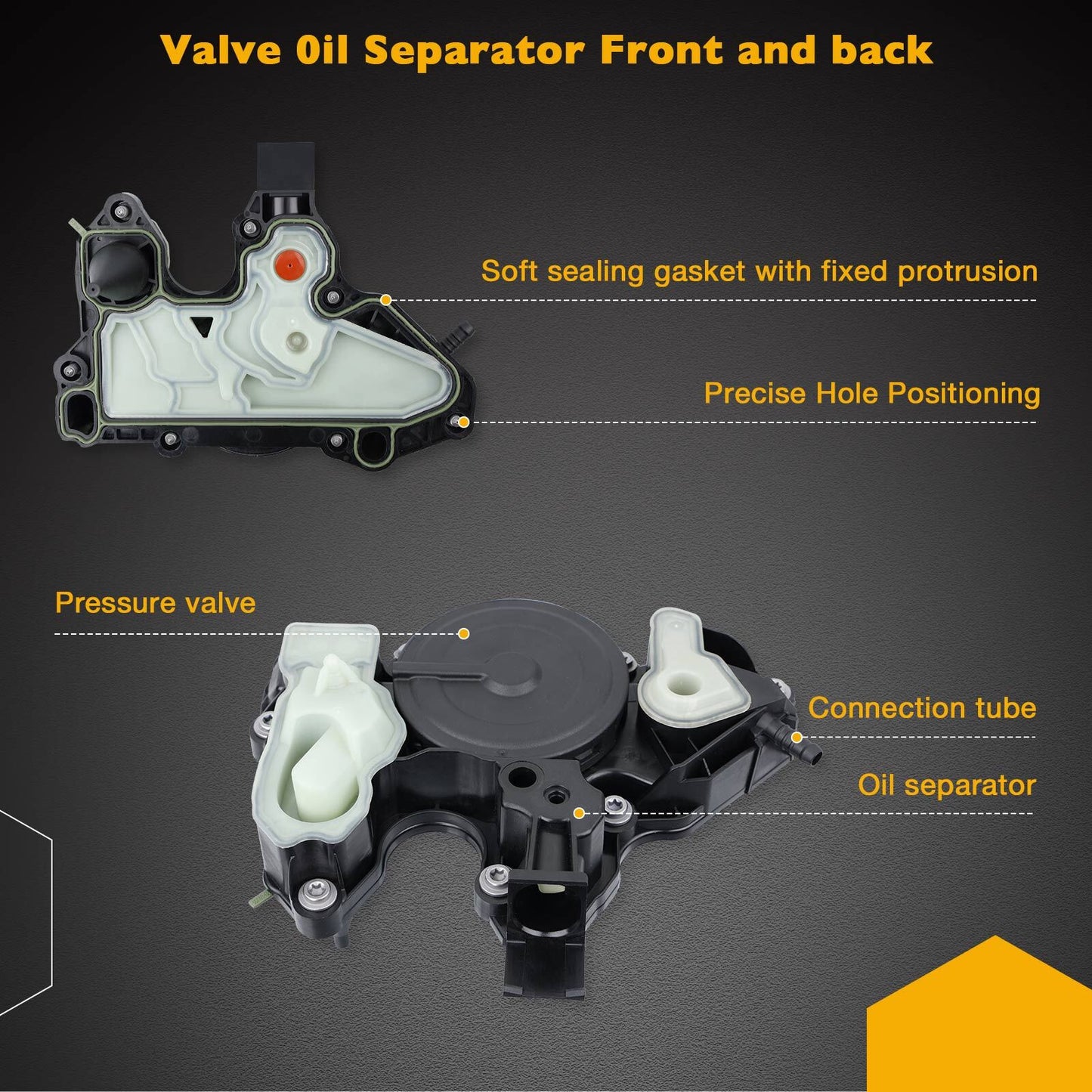 Oil Separator Engine Crankcase Vent Valve For 14-18 Audi A4 A5 TT VW Golf Passat