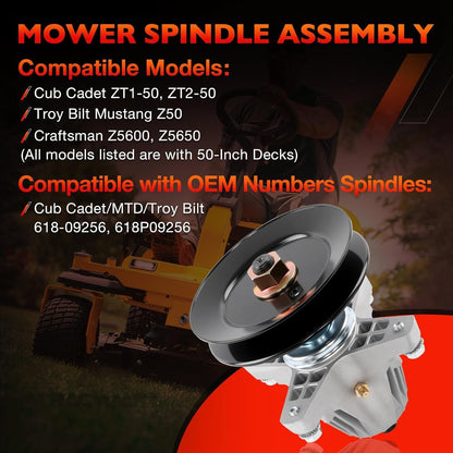 Blade Spindle Kit for Cub Cadet MTD ZT1-50 742P05094 618P09256 50-Inch Deck