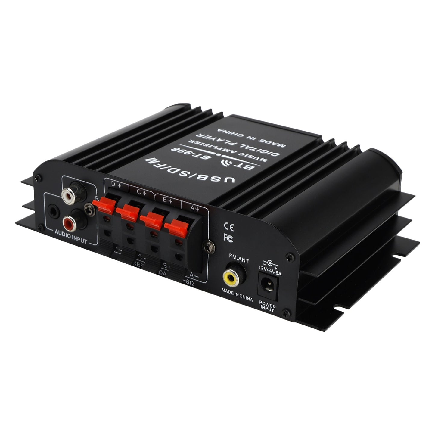 3 in 1 720W 4CH Sm Amplifier 12V 220V Hifi Audio Bluetooth USB SD FM Radio
