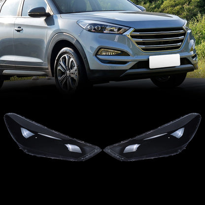 For Hyundai Tucson 2015 2016 2017 2018 Left Right Headlight Lens Covers Shell