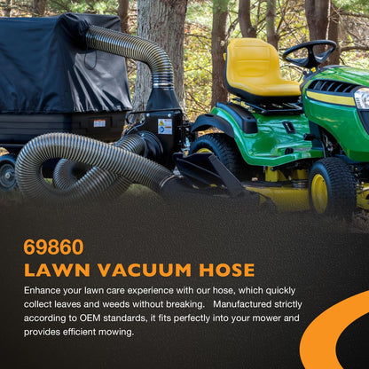 41882 Lawn Vacuum Hose 6"x84" w/ Clamps Fit Agri-Fab Mow-N-Vacs 69860 Clear Hose