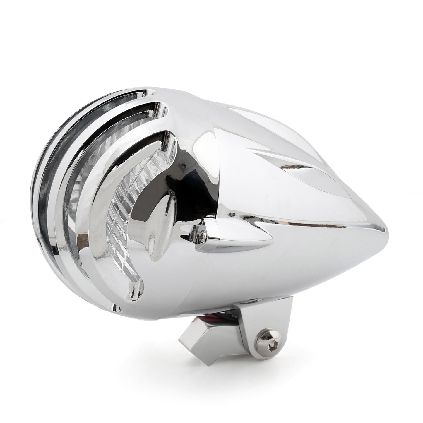 Motorcycle Chrome Bullet Headlight Lamp For Cafe Racer Bobber Chopper Custom