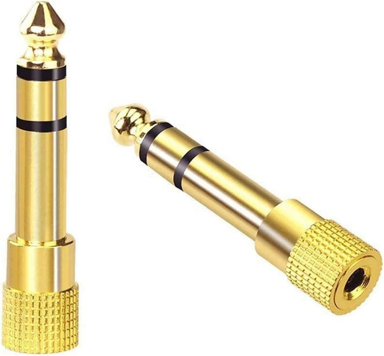 5x TRS Stereo Audio Headphone Adapter 6.35mm 1/4" Male to 3.5mm 1/8" Female Jack