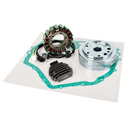 Flywheel Rotor Stator Regulator & Gasket For Suzuki Eiger 400 Manual 02-2007,