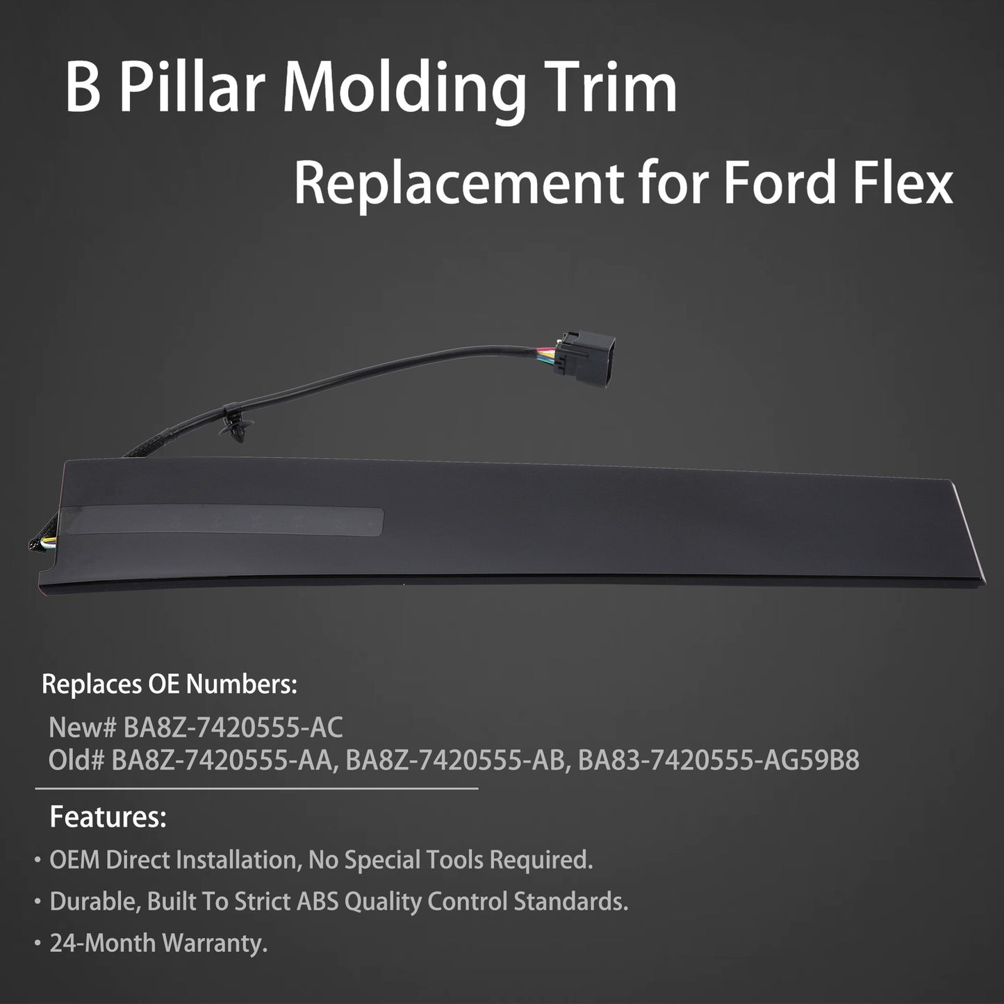 Door Entry Keypad Pillar Molding Trim Left Driver Side For 2010-2019 Ford Flex