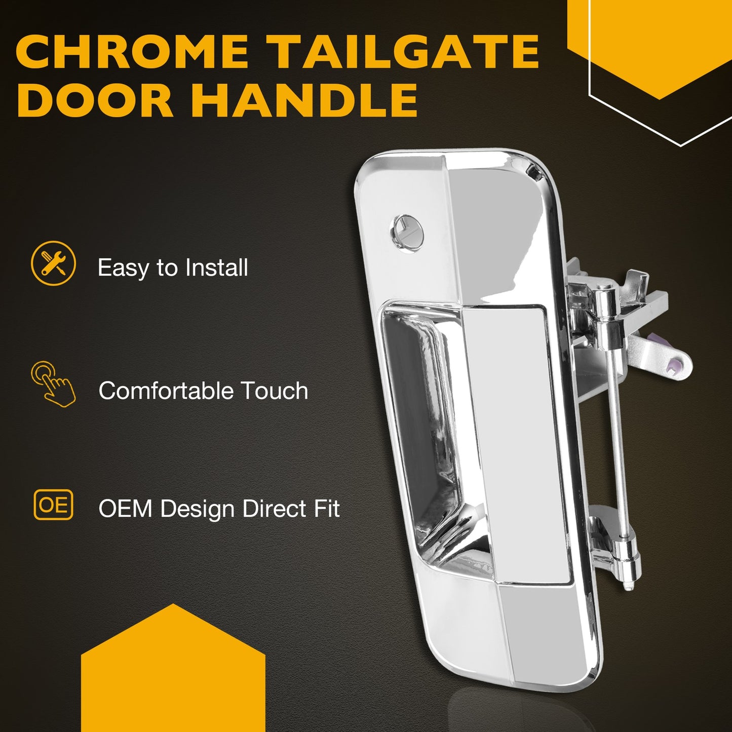 Tailgate Latch Handle w/ Lock Cylinder & Key For 07-13 Toyota Tundra 69090-0C040