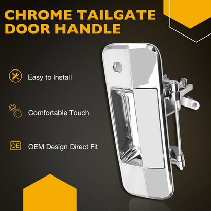 Tailgate Latch Handle w/ Lock Cylinder & Key For 07-13 Toyota Tundra 69090-0C040