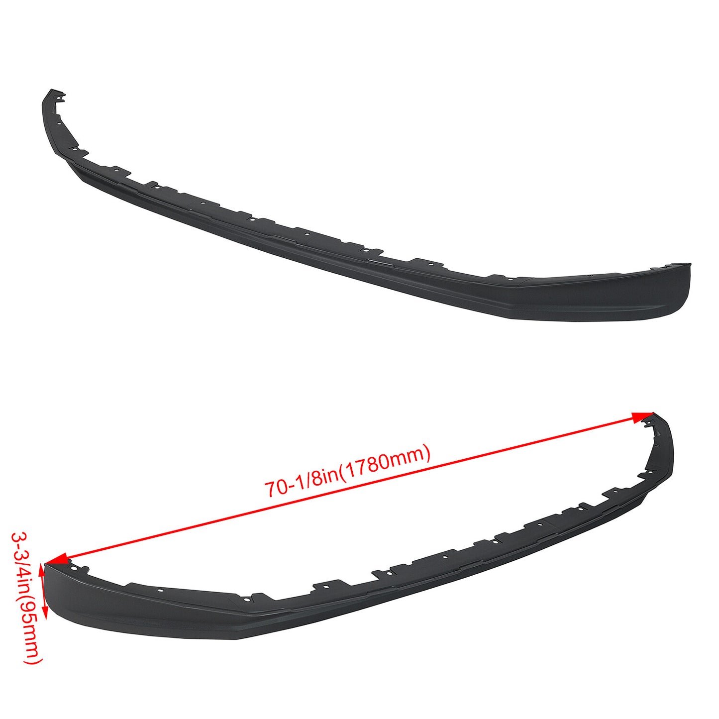 Solid Spare Front Lower Valance Deflector For 2011-2016 Ford F-250 F-350 Super Duty 2WD