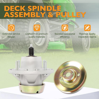 AM124498 Deck Spindle & Pulley For 48" 54" John Deere Z425 Z435 Z445 M163464