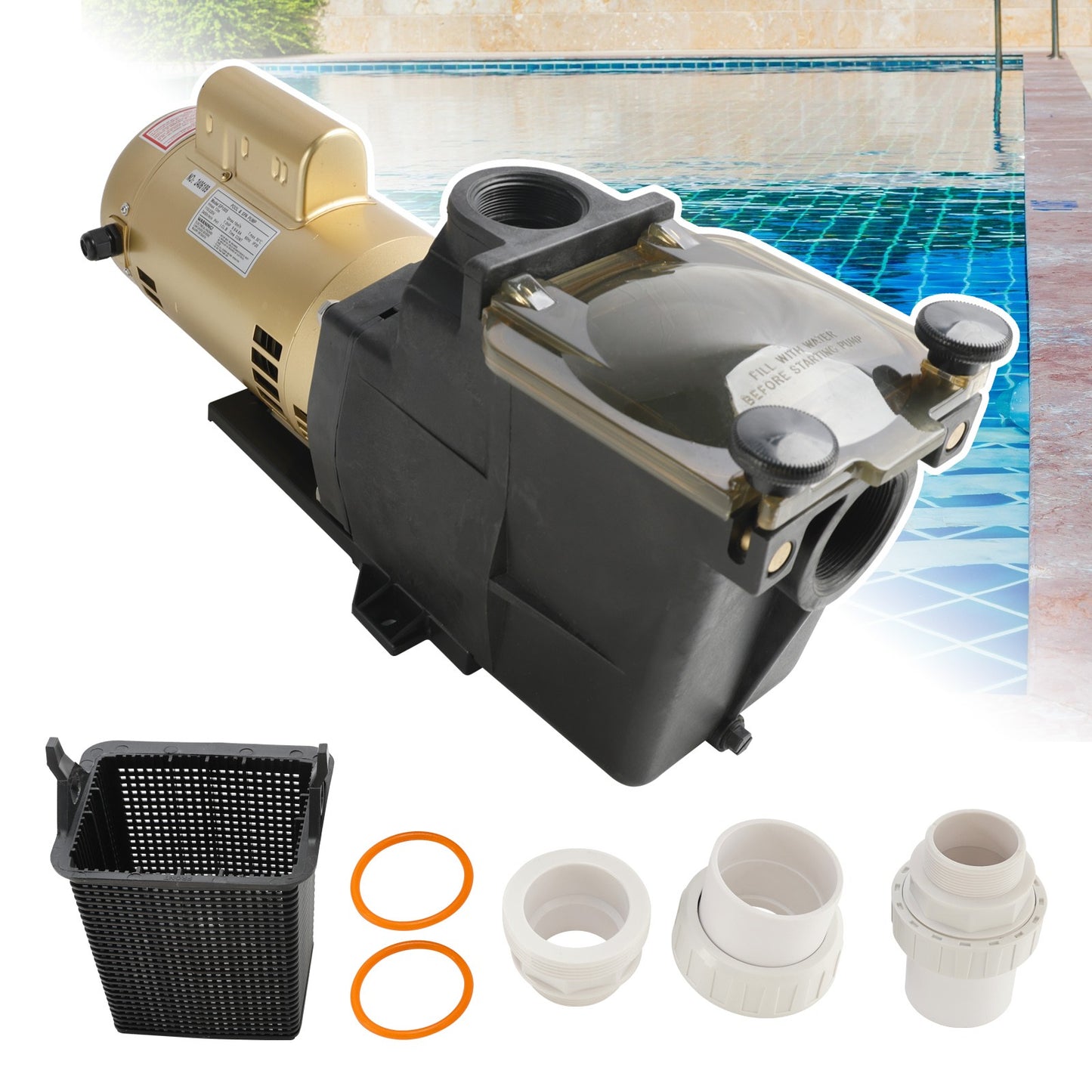 W3SP2607X10 Super Pump 1 HP Single Speed Pool Pump 230V