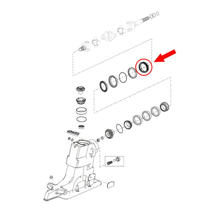 Retaining Nut for MerCruiser R-MR Alpha I Gen II - 816811-2, 8168111, 18-3752