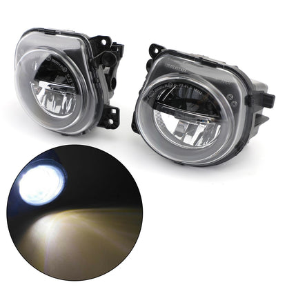 Pair LH+RH Front LED Fog Lights Lamps Foglights For BMW 5 Series F10 F07 LCI CT,