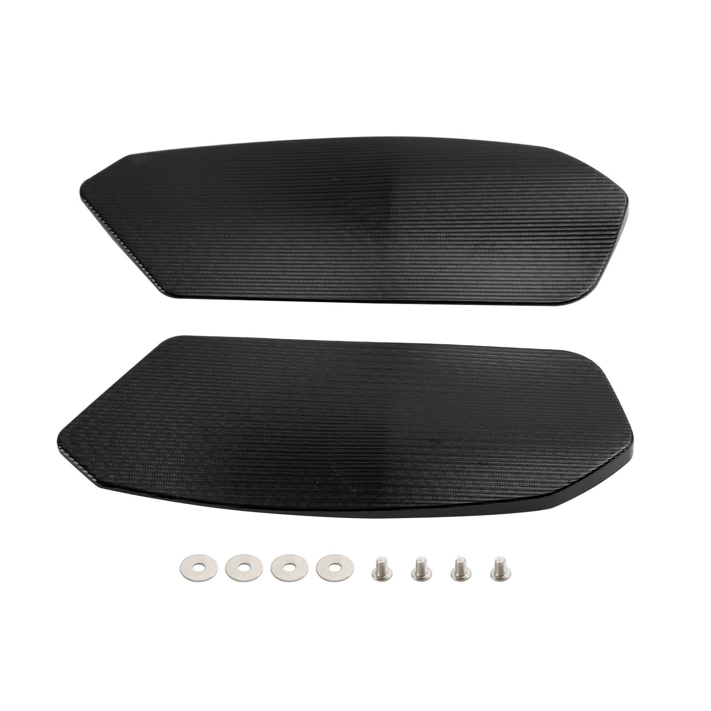 ALU MIRROR BLOCK OFF PLATES HOLE CAPS BLACK FOR SUZUKI GSXR1000 / R / ABS 17-24