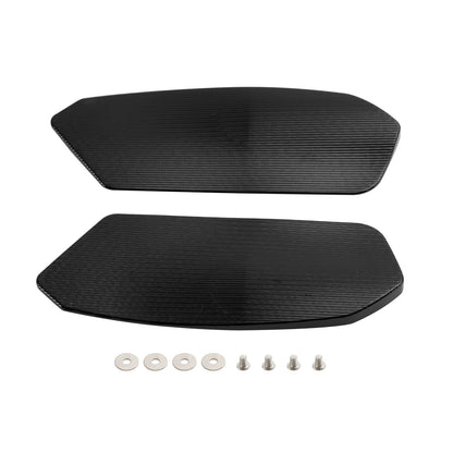 ALU MIRROR BLOCK OFF PLATES HOLE CAPS BLACK FOR SUZUKI GSXR1000 / R / ABS 17-24