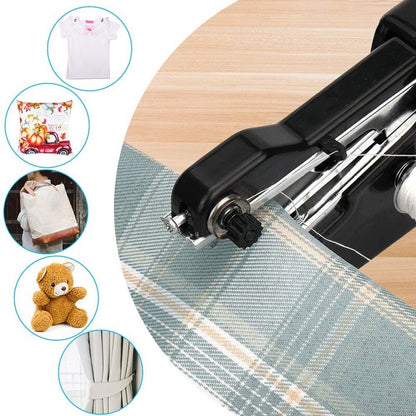 Mini DIY Portable Sewing Machine Tailor Stitch Hand-held Home Travel Cordless US