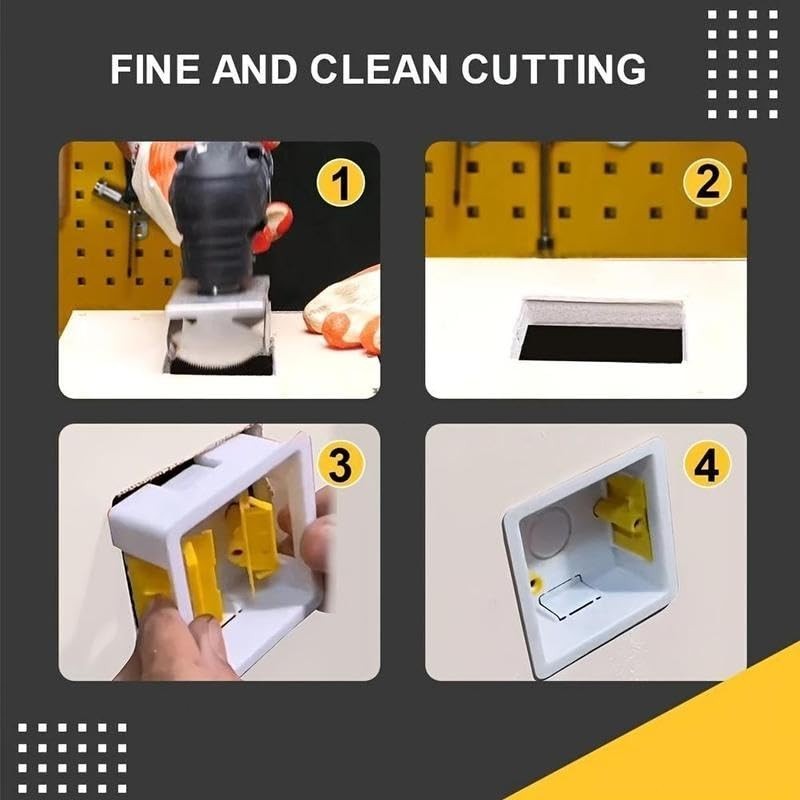 2Pcs Drywall Outlet Slot Cutter Oscillating Tool to Cut in Single Gang Wall Box