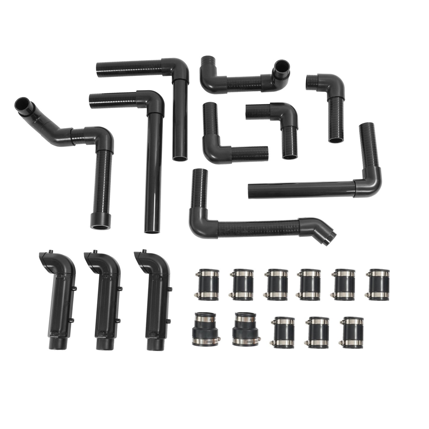 Solid Spare For Polaris Snorkel Kit 2022 2023 Ranger SP 570 Clamp on ABS+PVC Black Painted
