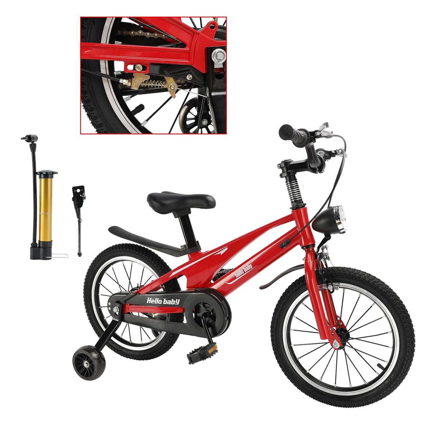 16 inches Magnesium alloy Kid's Bike Child Bicycle with auxiliary wheels