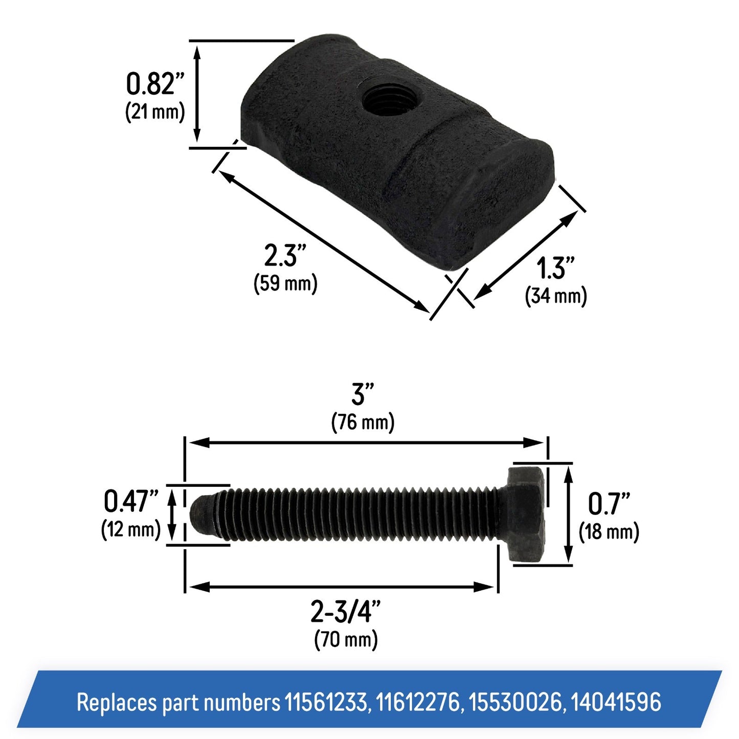 Torsion Bar Key Adjustment Block & Bolt for Silverado Escalade 11561233 11612276
