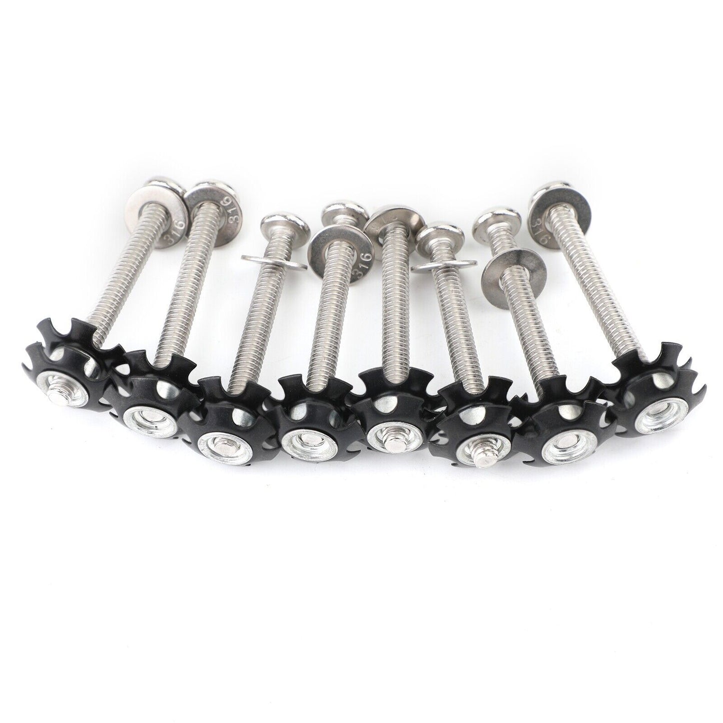 8x RV LADDER REPAIR KIT nuts Stainless Bunk Motorhome Parts Camper Trailer Coac