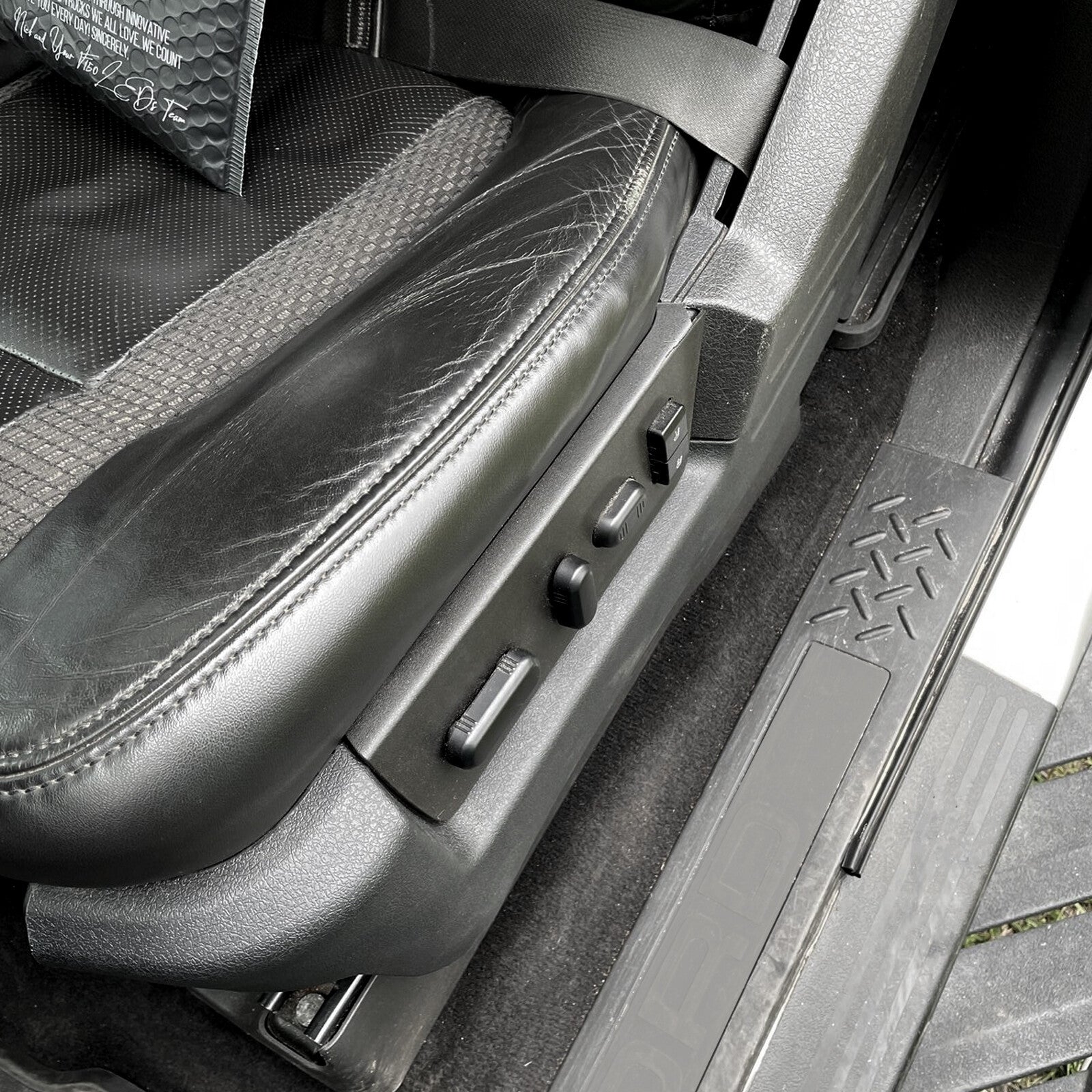 Solid Spare Fits 2009-2014 Ford F150 F-150 Driver Side Black Seat Track Cover New