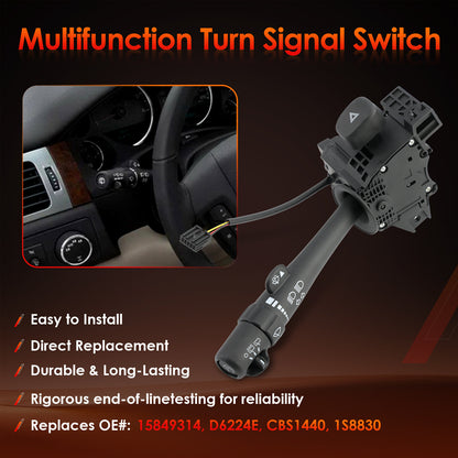Turn Signal Windshield Wiper Switch For 07-14 Chevy Tahoe Suburban GMC Yukon XL