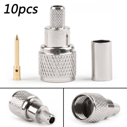 10x RG-58/U Cable Connector E Mini-UHF Crimps For Antenna Male Radio