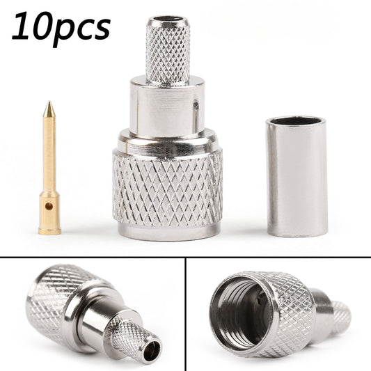 10x RG-58/U Cable Connector E Mini-UHF Crimps For Antenna Male Radio