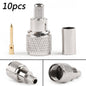 10x RG-58/U Cable Connector E Mini-UHF Crimps For Antenna Male Radio