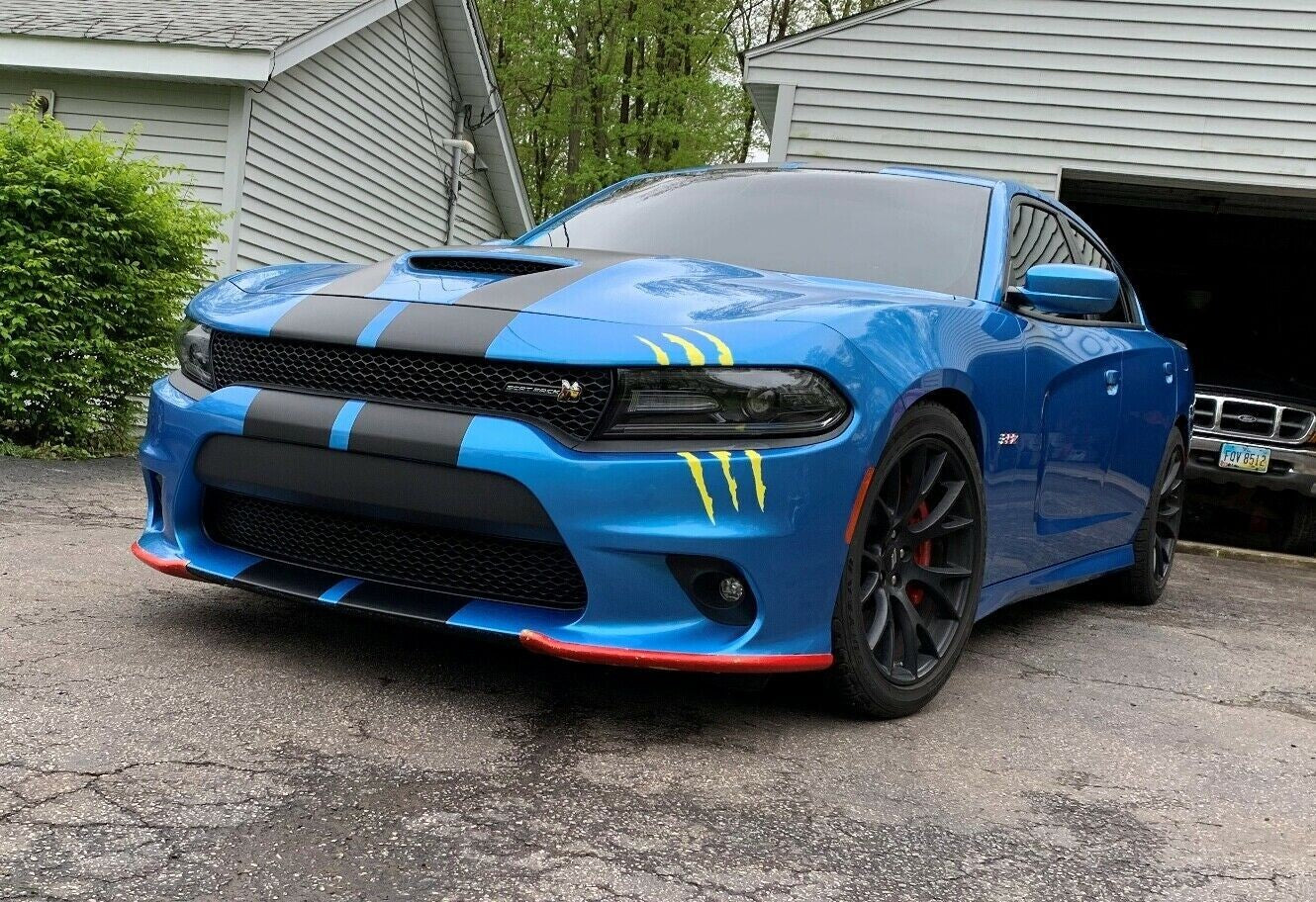 10" VINYL RALLY STRIPES RACING STRIPE KIT HOOD TRUNK ROOF For DODGE CHARGER
