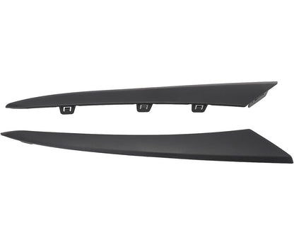 Black Front Headlight Eyelid Molding Trim Strip LH+RH For Honda Civic 2022-2023