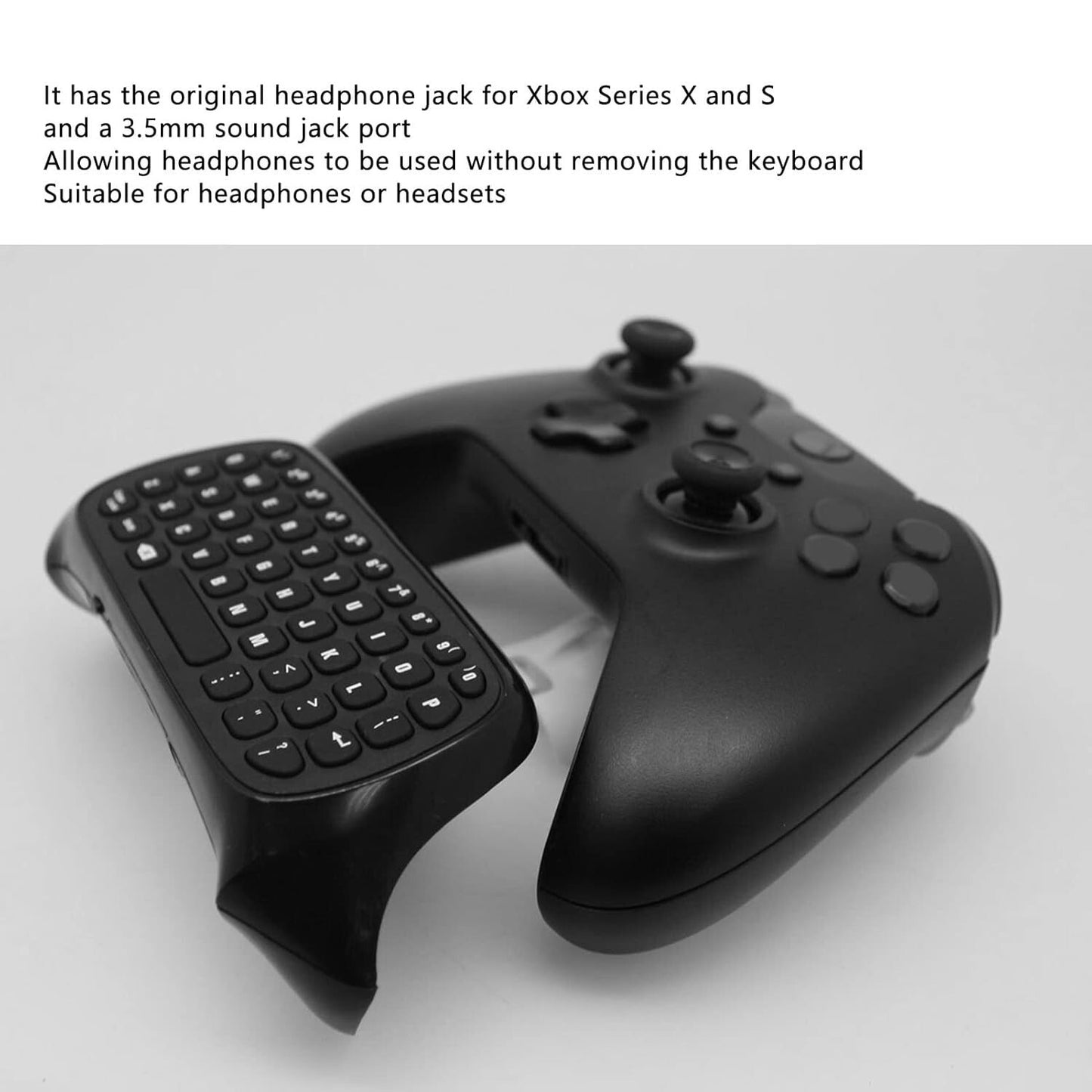 Wireless Keyboard Chatpad For Xbox Series X/S One S/X Controller W/3.5mm Jack