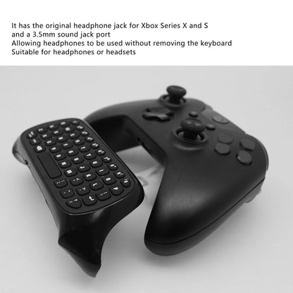 Wireless Keyboard Chatpad For Xbox Series X/S One S/X Controller W/3.5mm Jack
