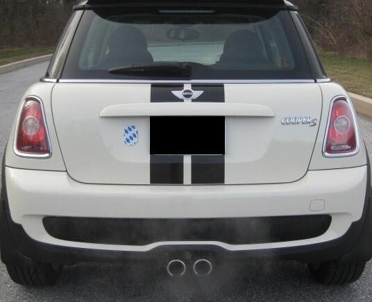BLACK CARBON FIBER VINYL - Hood, Roof, & Trunk RACING STRIPES For MINI COOPER