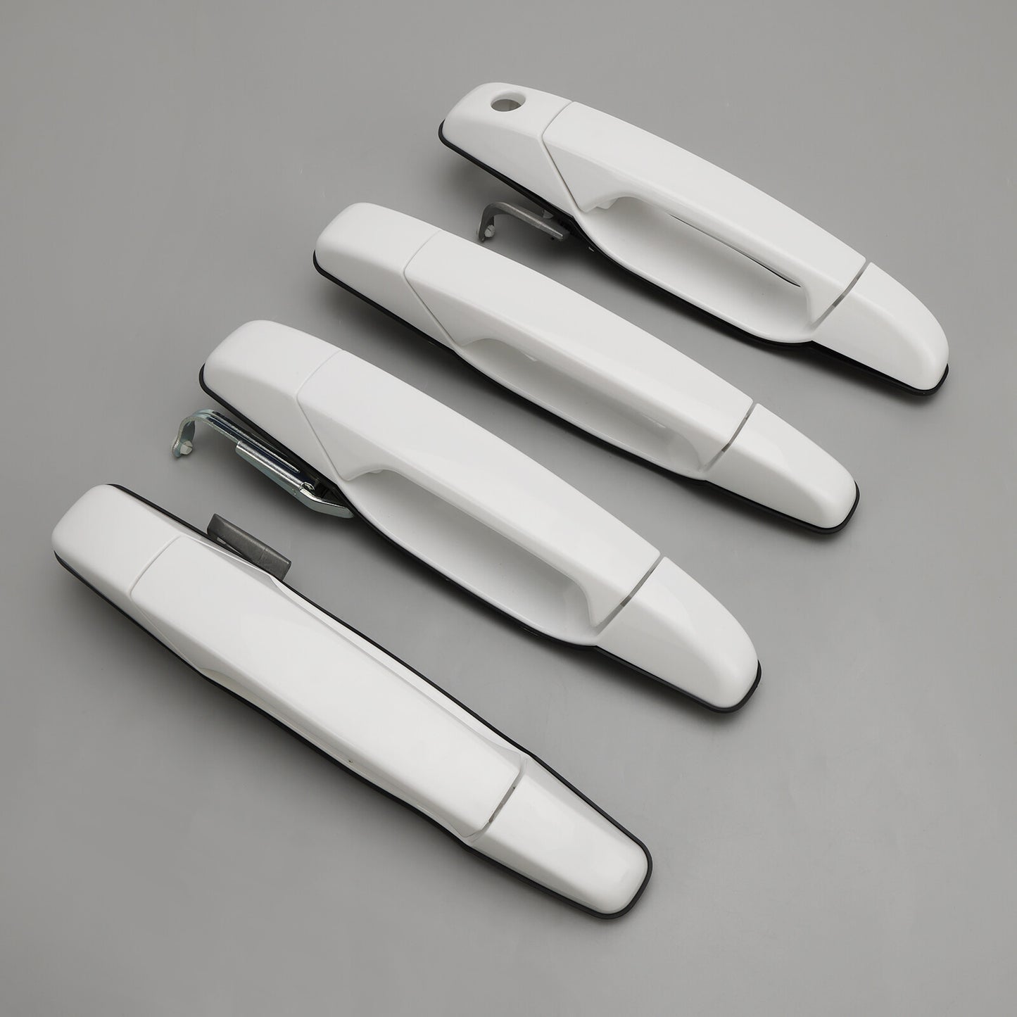 4PCS Front & Rear Door Handle Set Olympic White For Silverado Sierra 2007-2013