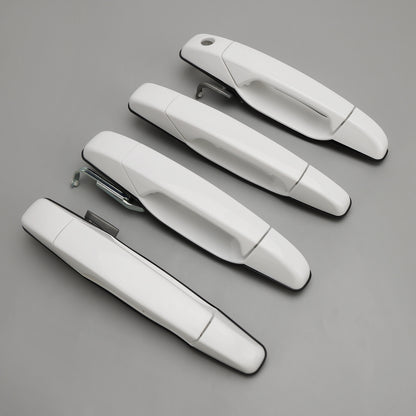 4PCS Front & Rear Door Handle Set Olympic White For Silverado Sierra 2007-2013