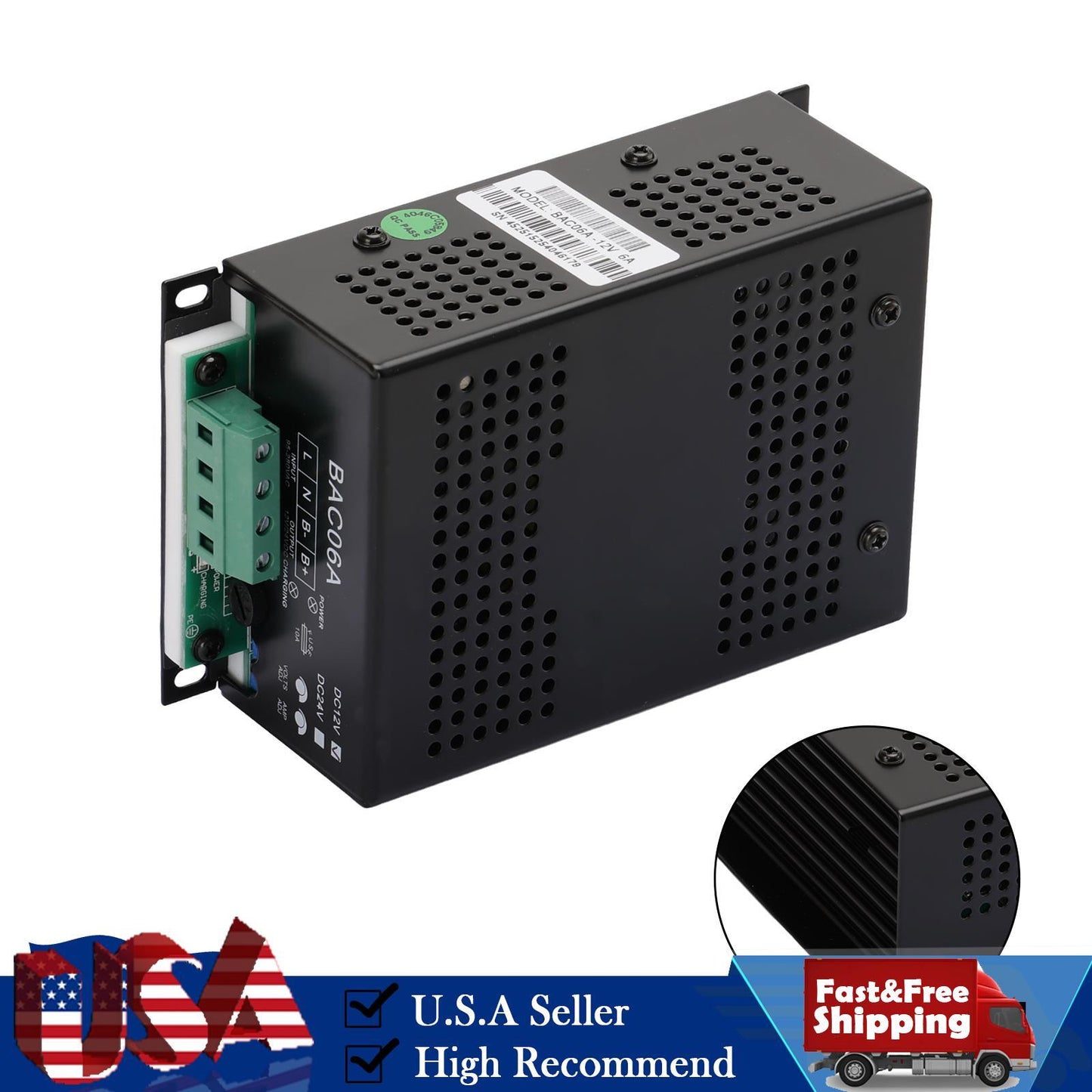 BAC06A 12V Battery Charger BAC06A-12V Controller For Smartgen Generator