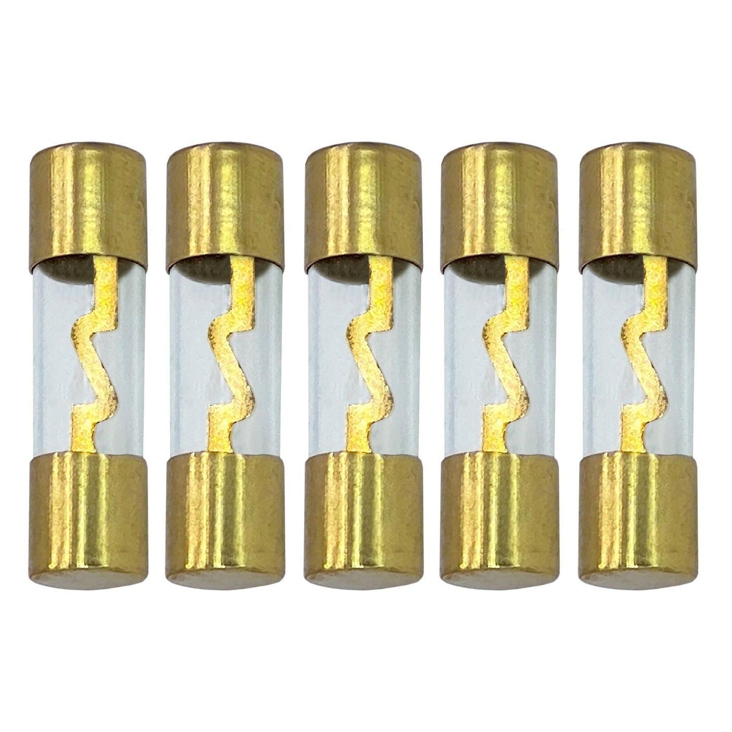 AGU Fuse 40A Gold Glass Inline for Car Auto Audio Stereo Amplifier Protection