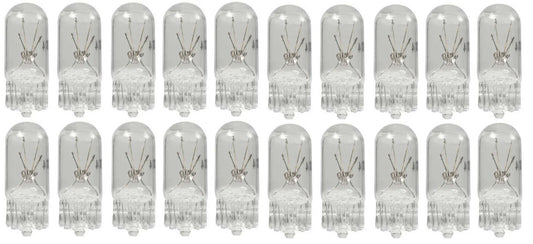 Solid Spare 194 .27A 14V Low Voltage T-3 1/4 Mini Wedge Base Miniature Bulb - 20 PACK