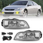 Front Fog Headlight Lamp w/ Bulbs & Harness Kit For 03-07 Honda Accord 4-Door