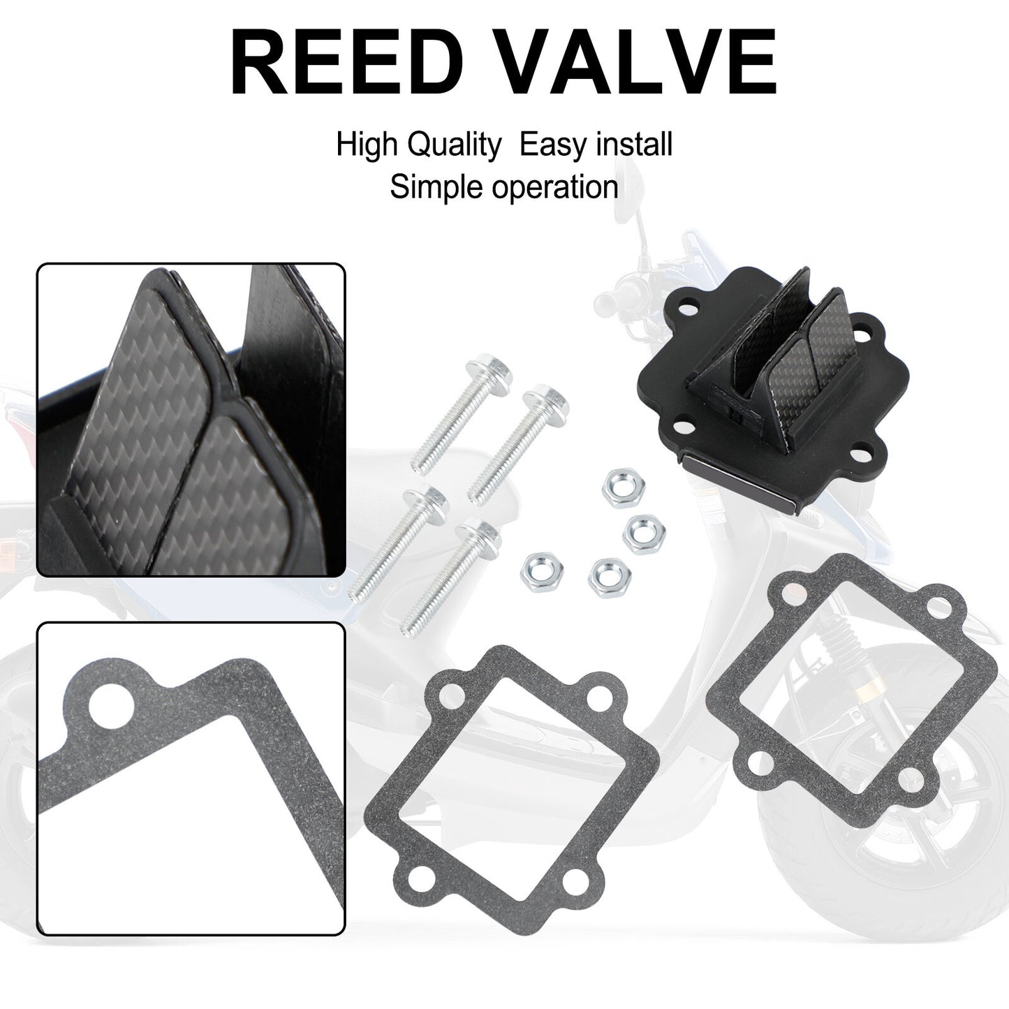 V352 A/B jog50 Reed Valve System Fits For Yamaha YW50 Zuma50 2002-2011