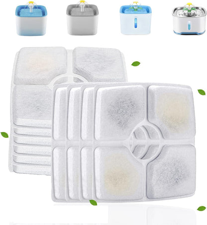 10pcs Pet Cat Water Fountain Filters Replacement for Square 84oz Automatic Fount