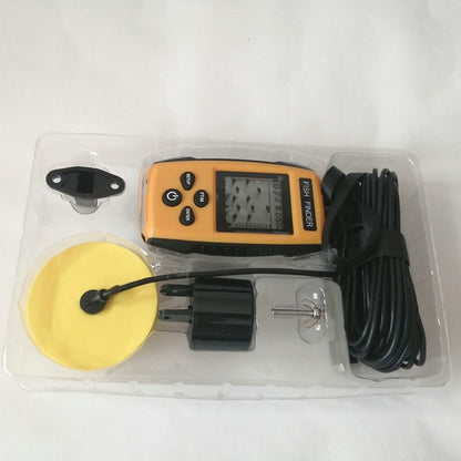 328FT Portable Fish Finder Depth Echo Sonar Alarm Sensor Transducer Fishfinder