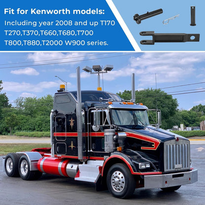 A20-6014 Single Tow Hook for Peterbilt/Kenworth with Pull Pin & Frame Pin