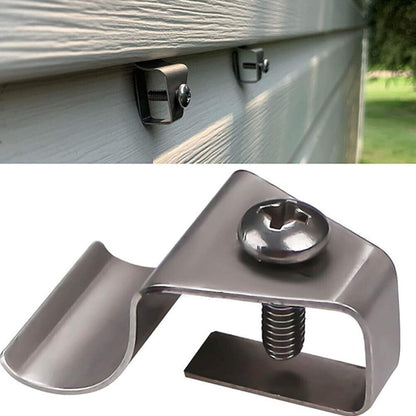 10Pcs No-Hole Needed Vinyl Siding Clips Hooks Heavy Duty Hanger Security Camera