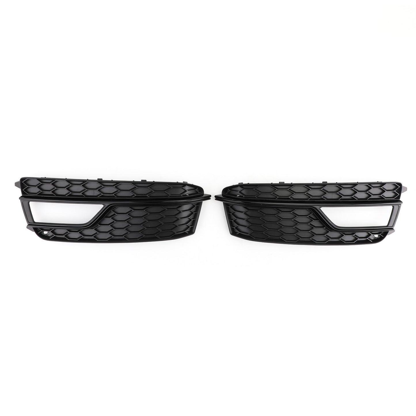 Pair Front Fog Lamp Black Trim Grills Grill Fit AUDI A5 S-Line S5 2013-2016