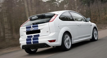 8" VINYL RALLY STRIPES RACING STRIPE KIT HOOD TRUNK ROOF BUMPERS For FORD FOCUS